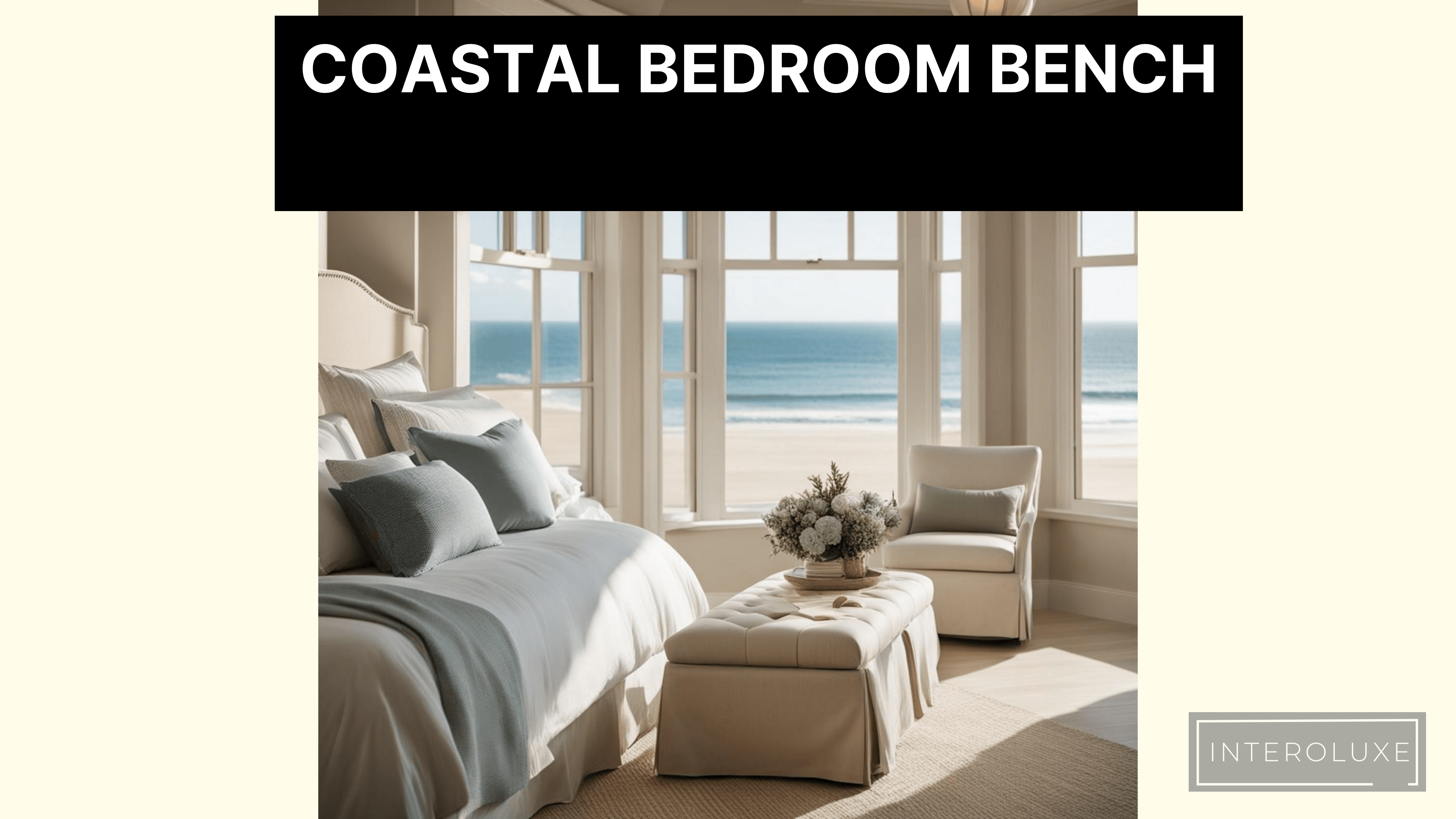 coastal bedroom bench