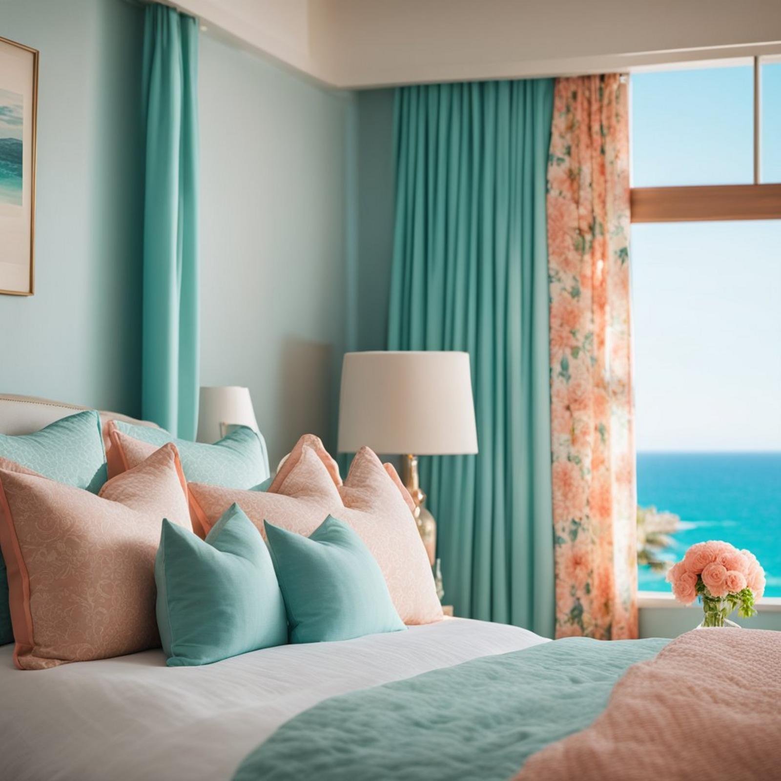 7 coastal bedroom curtain ideas (ocean views) 12 Reflect the Sea and Sky with Ombre Curtains