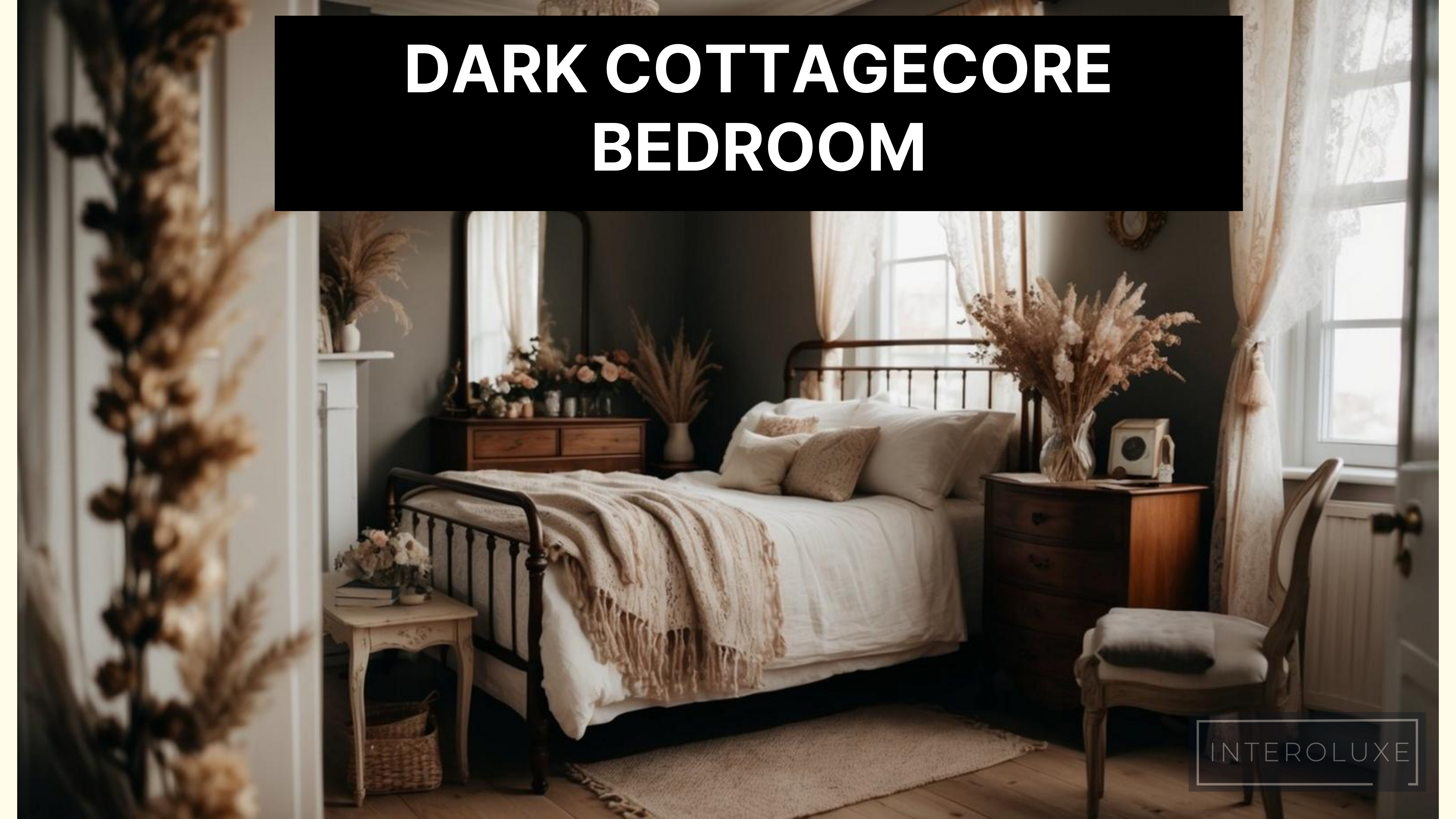 dark cottagecore bedroom