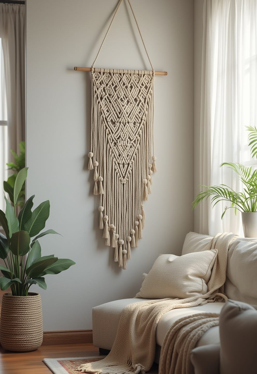 2) Oversized Abstract Art