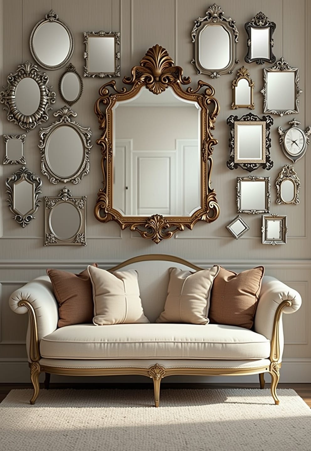 3) Geometric Wallpaper Accent