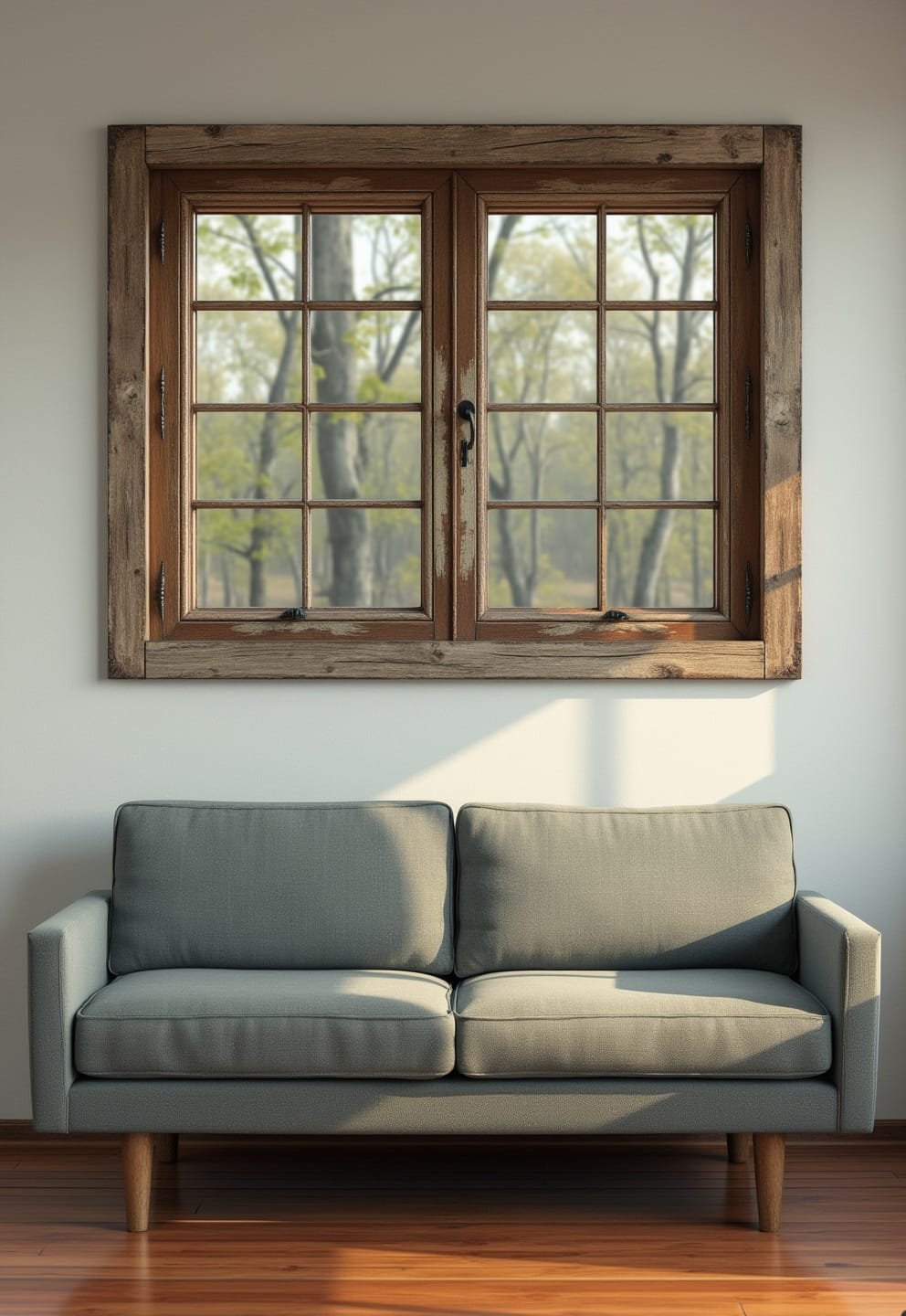 4) Rustic Floating Shelves