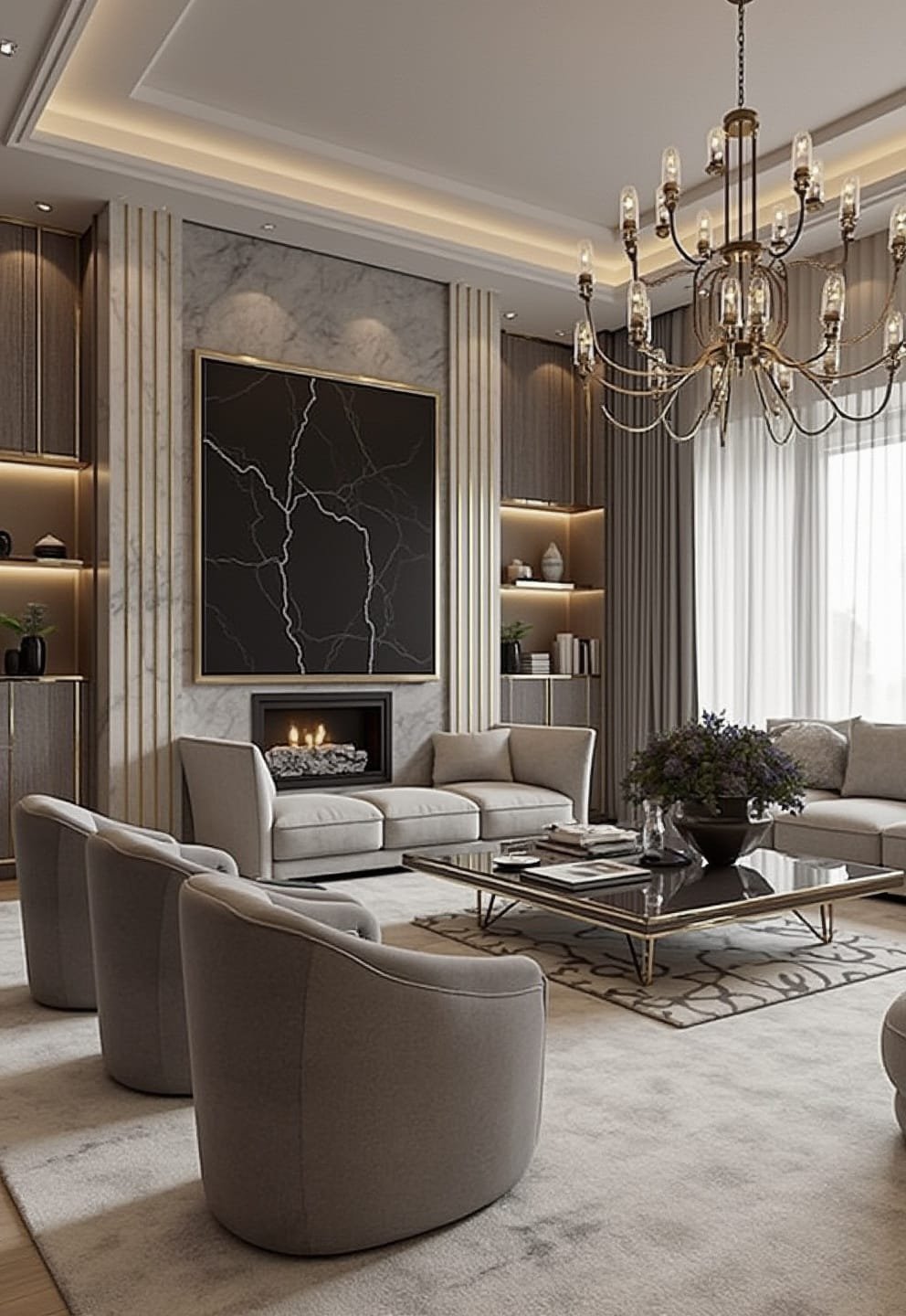 key characteristics of luxury living room design