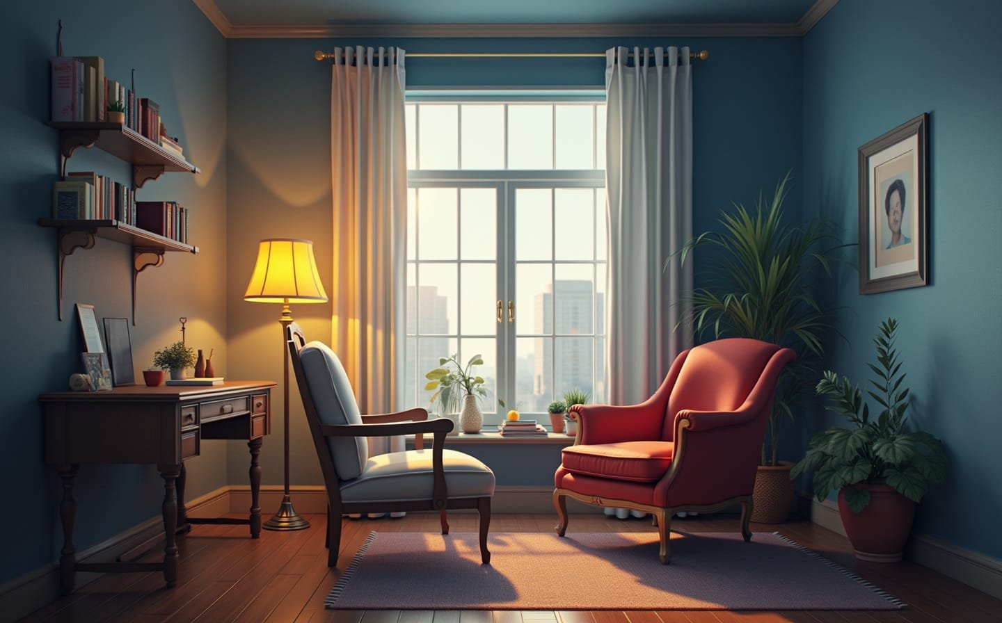 3) Soft, Ambient Lighting From A Classic Lampshade