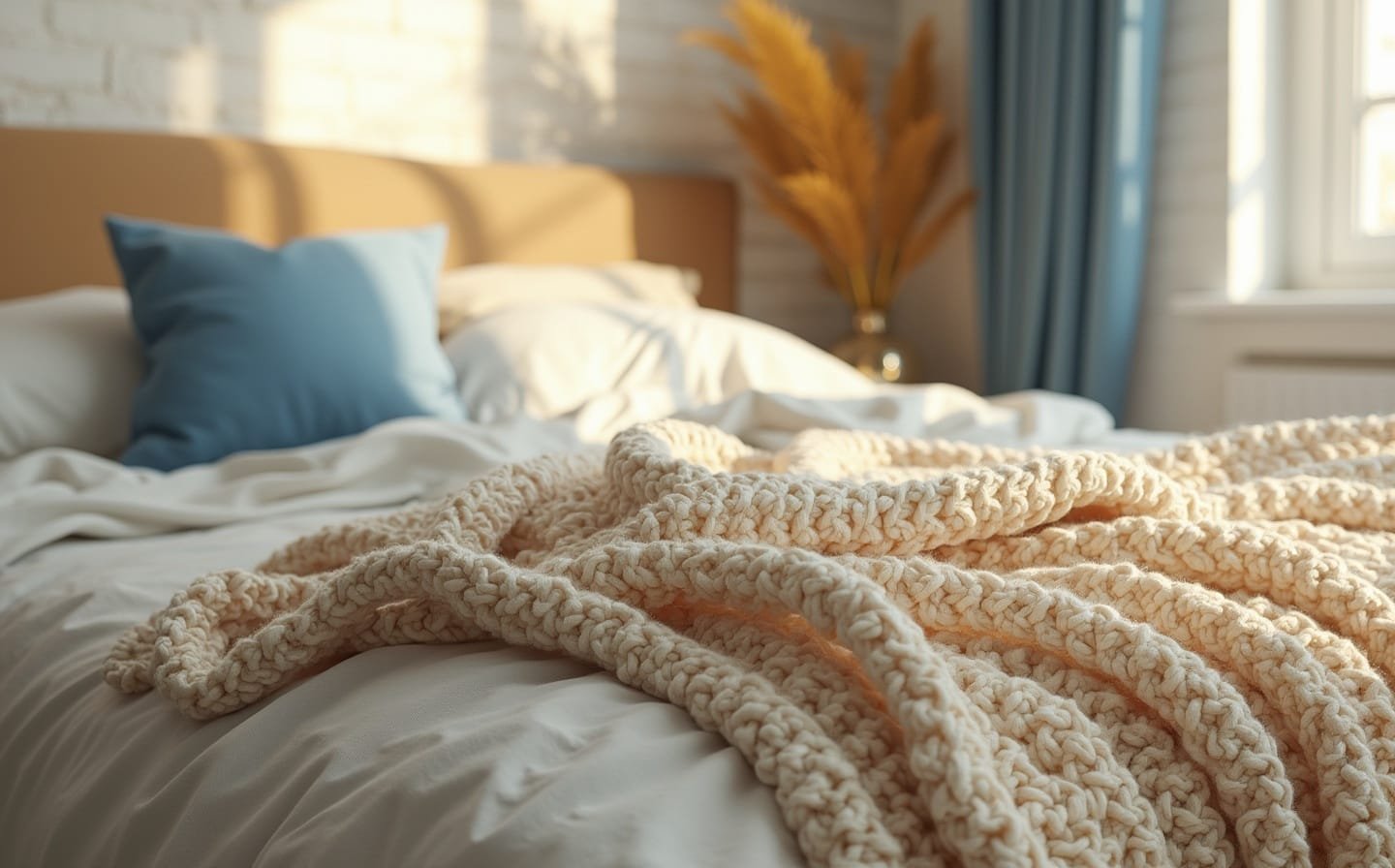 4) Chunky Knit Throw Blanket