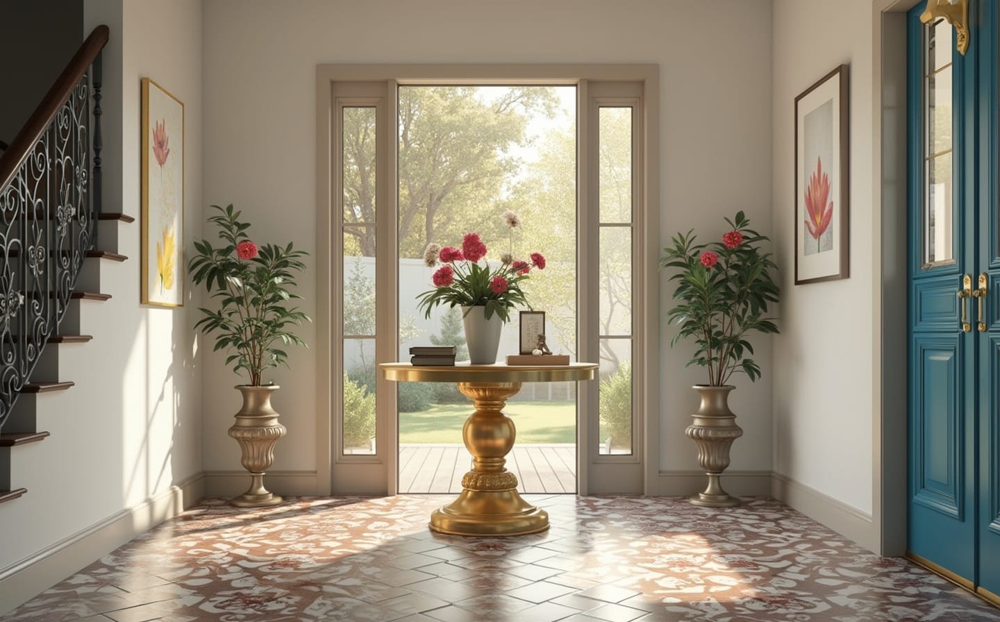 4) Classic Pedestal Entryway Table