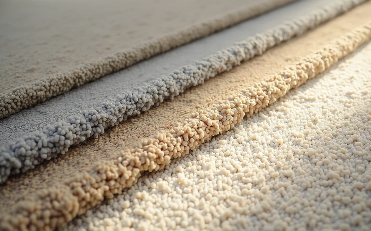 4) Layered Area Rugs In Neutral Tones
