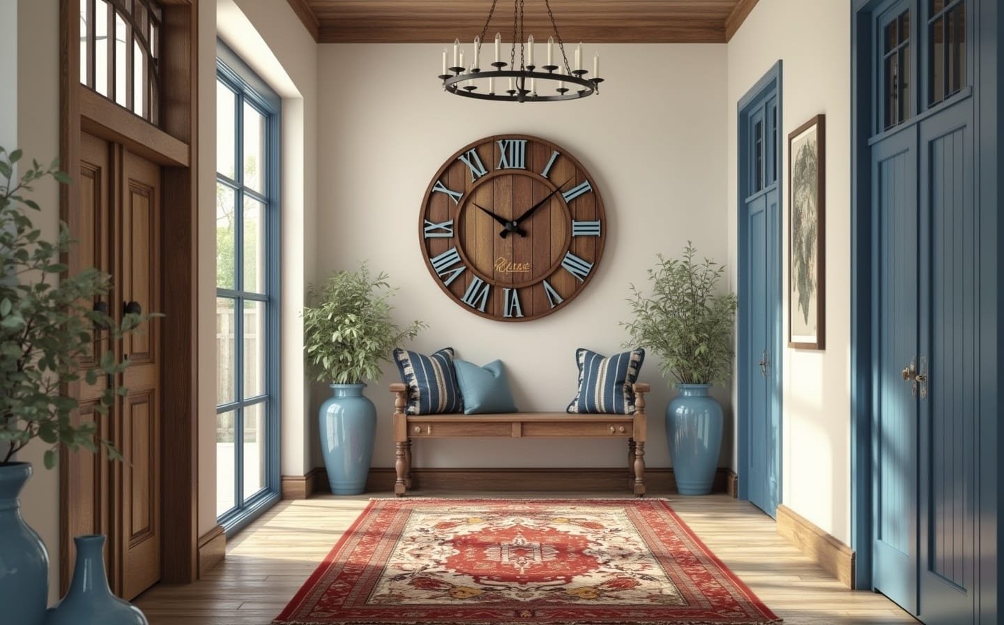 7) Oversized Rustic Wall Clock