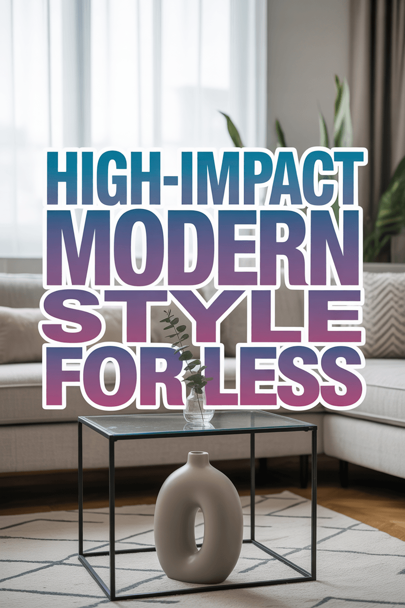 High-Impact Modern Accent Pieces on a Small Budget