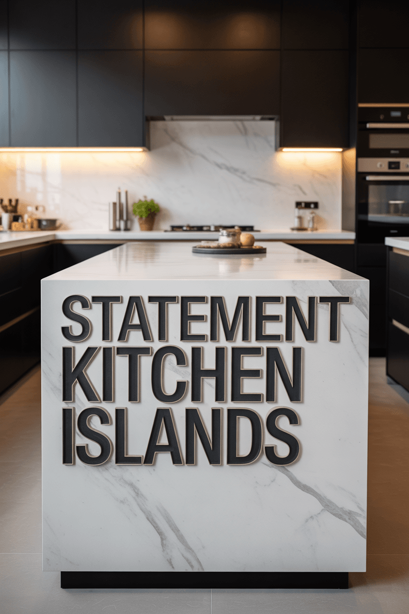 Striking Kitchen Islands as Centerpieces