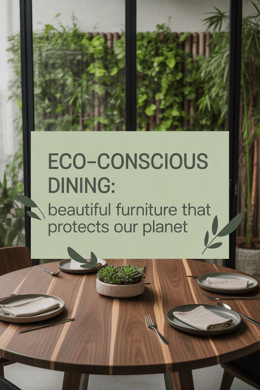 Sustainable Dining Furniture Brands for Eco-Conscious Homes
