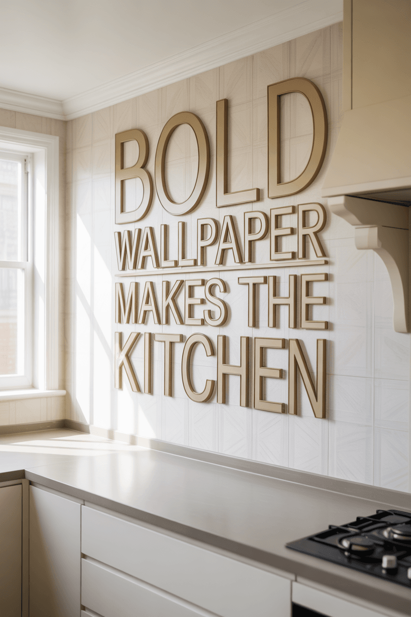 20 kitchen wall design images from interoluxe that will make you wow 4 Can Wallpaper Really Work in a Kitchen?