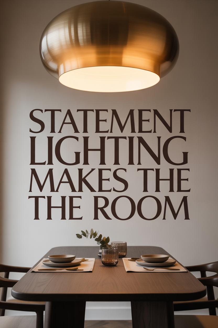 Statement Lighting That Transforms Dining Rooms