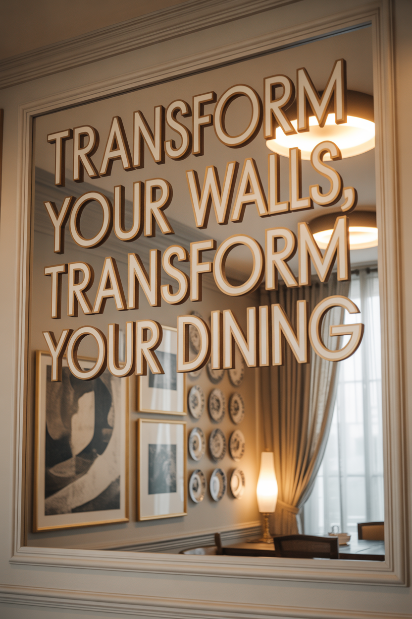 Eye-Catching Wall Decor for Dining Spaces