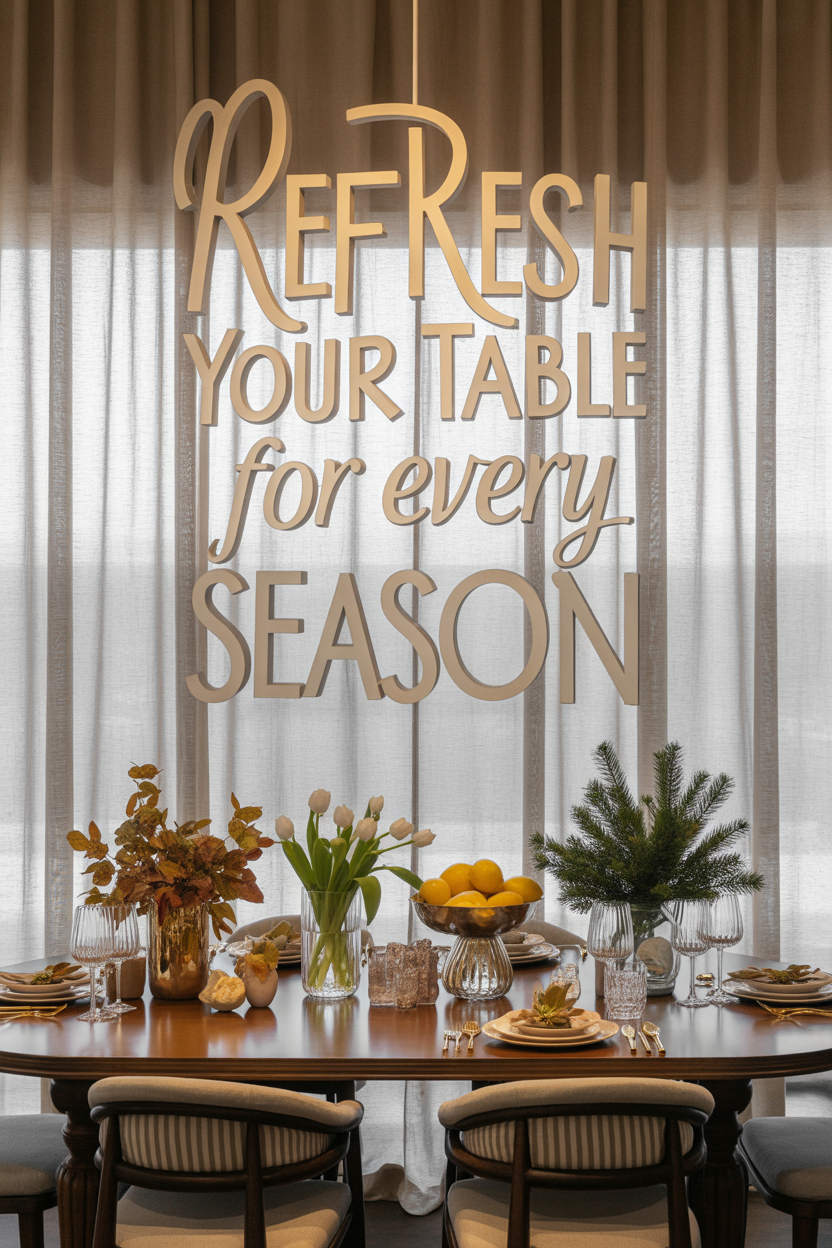 Seasonal Styling for Fresh Dining Spaces