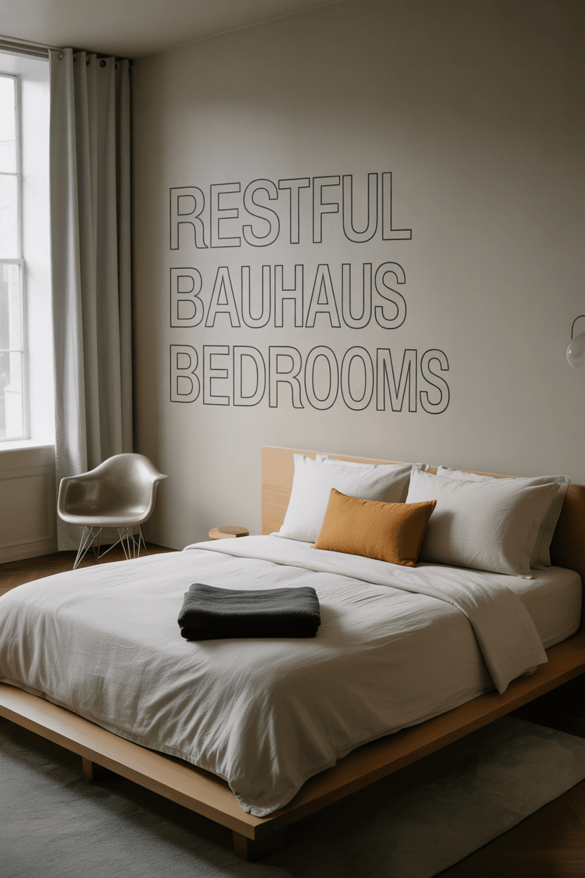 Bauhaus Elements in Bedroom Design for Restful Simplicity