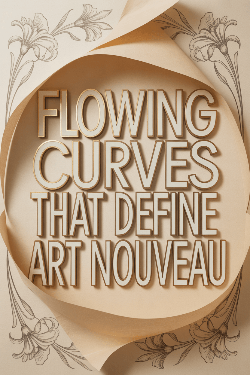 Bringing nature's elegance indoors: the flowing beauty of art nouveau design 7 The Signature Flowing Lines and Whiplash Curves