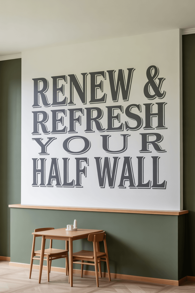 How Can Color and Texture Define Your Half Wall's Style?