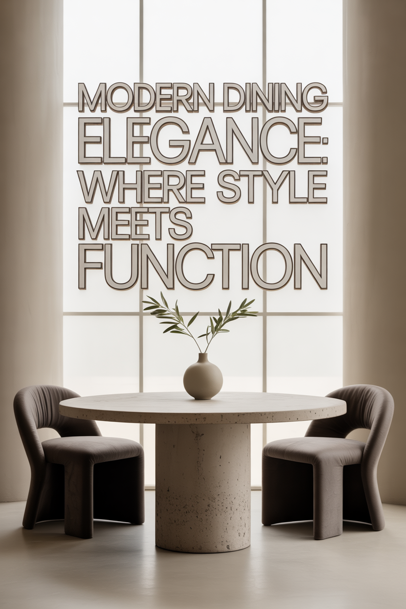What Are the Guiding Principles of Modern Dining Design?