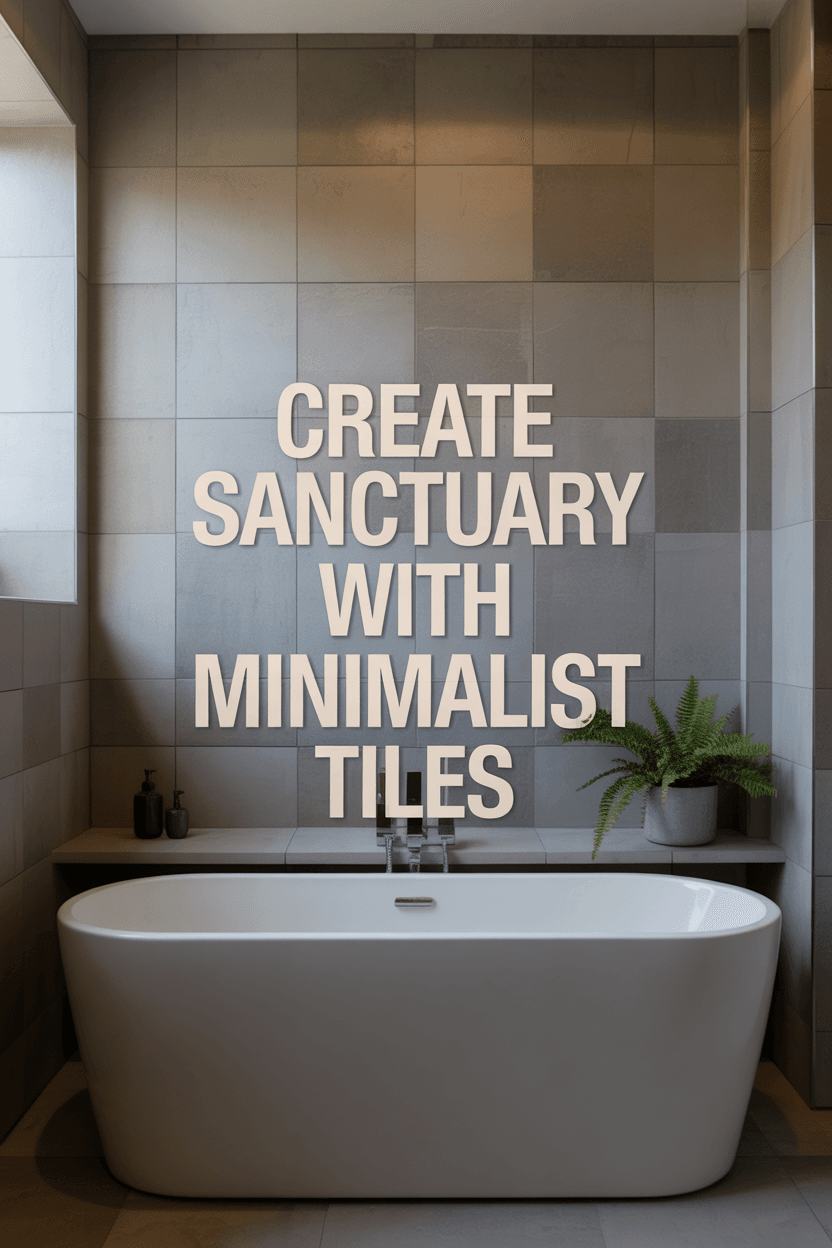 How Can I Create a Minimalist Look with Bathroom Tile?
