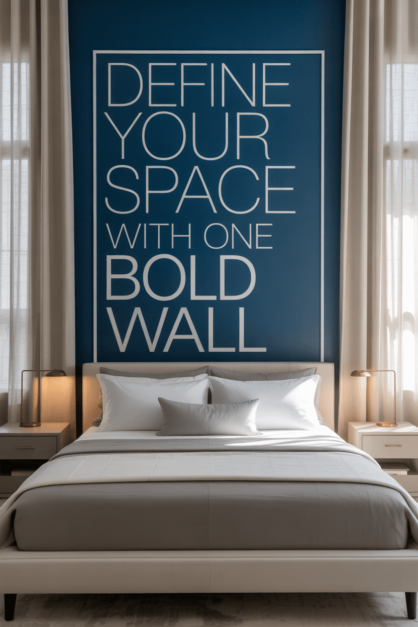 Inspiring Paint Colors for Your Bedroom Accent Wall