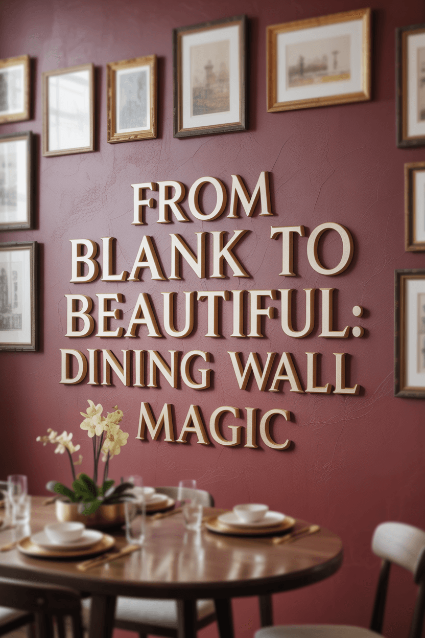 Transforming Blank Dining Walls: Design Secrets for Unforgettable Meals