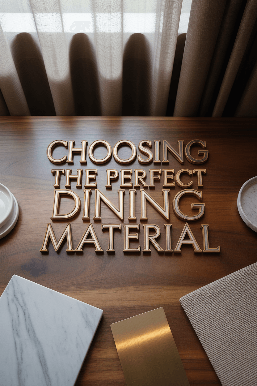 What Are the Best Materials for a Dining Set?
