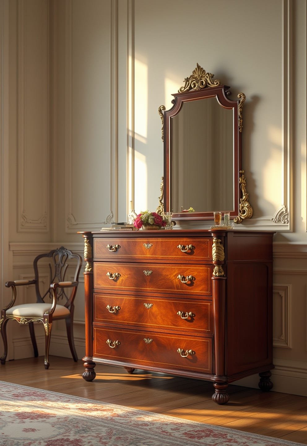 6) American Federal Bedroom Dresser
