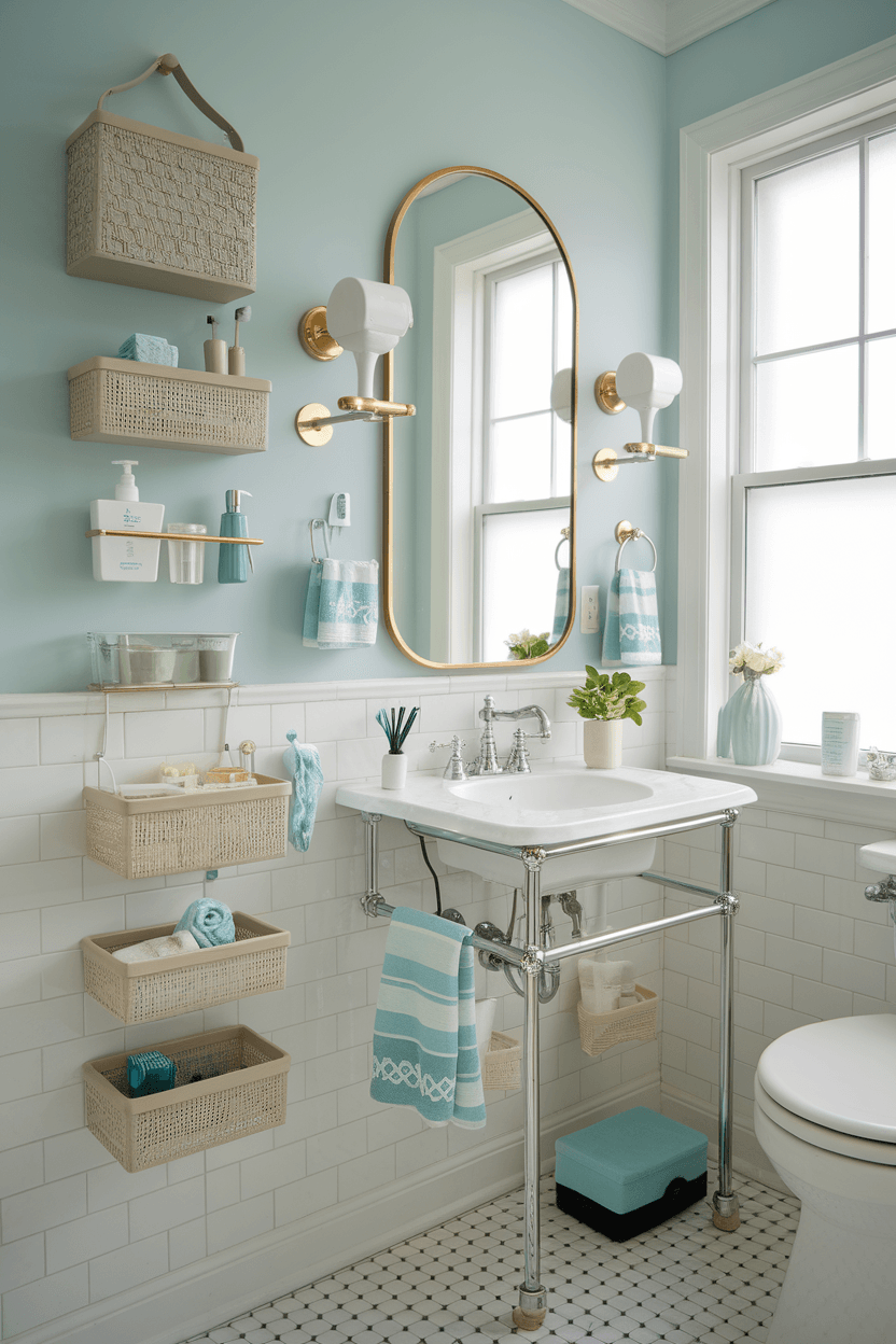 2 – Vertical Solutions Unlock Hidden Bathroom Space