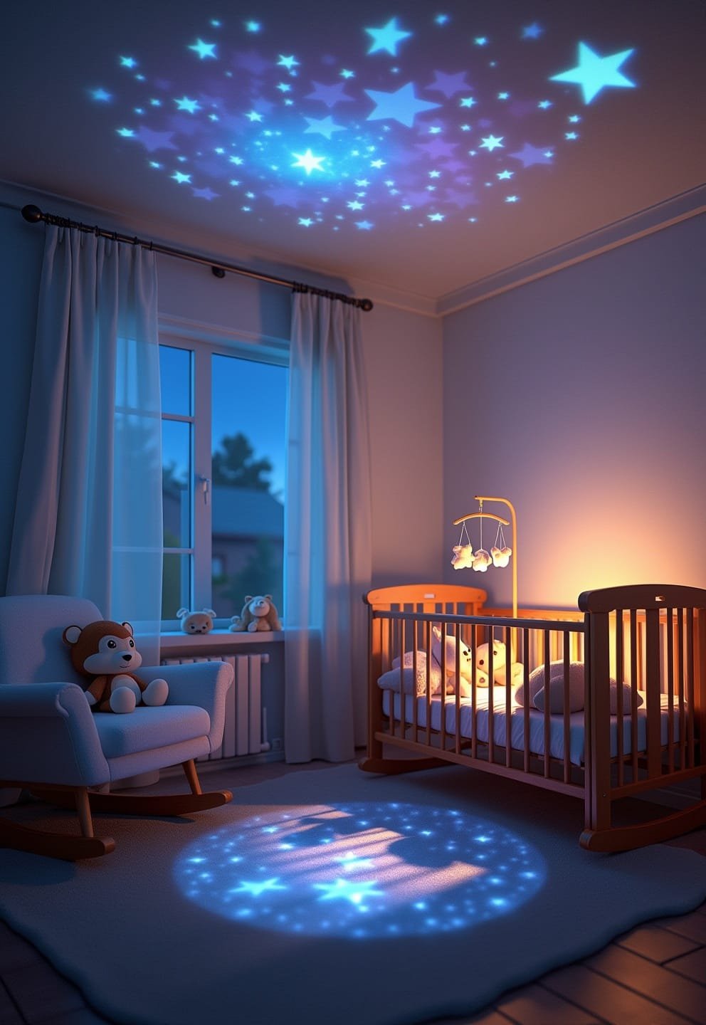 6) Starry Night Projection Lamp