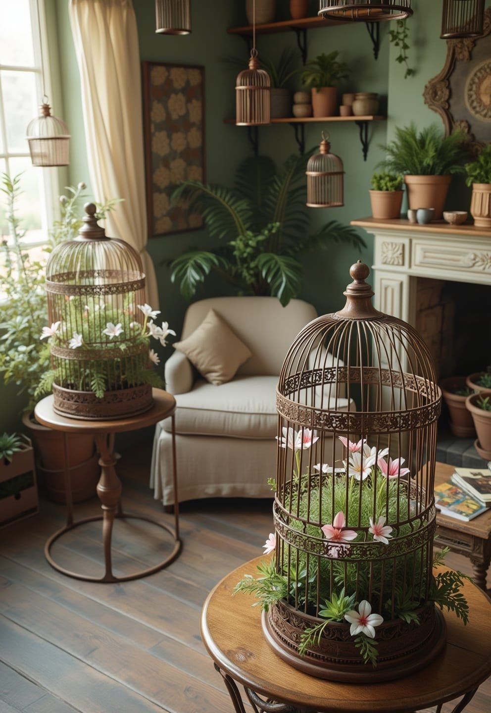 7) Mint Green Curtains