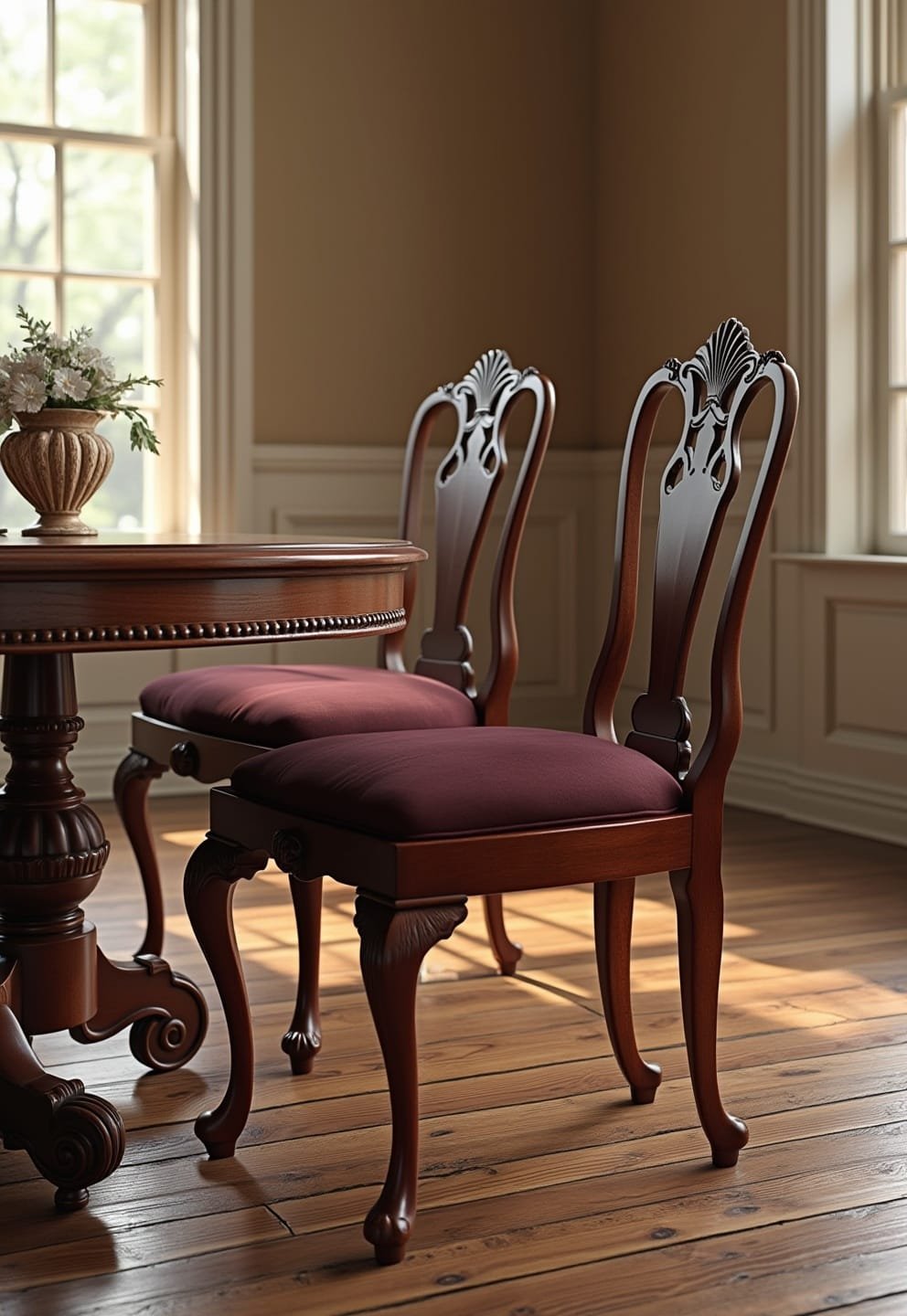 2) Queen Anne Dining Chair