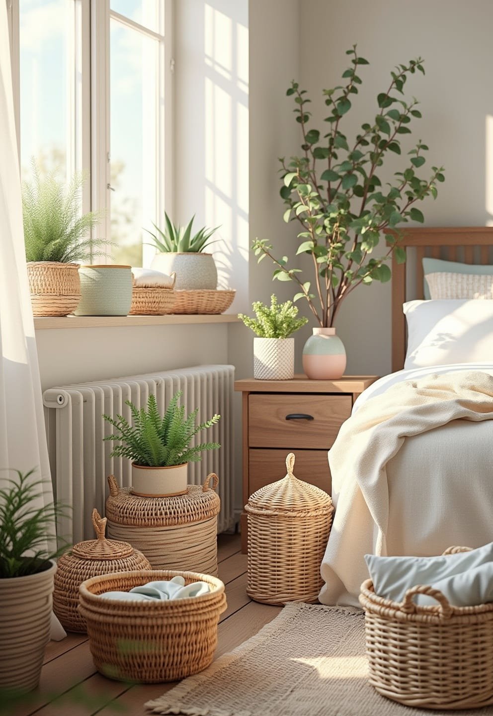 7) Gingham Print Bedspread