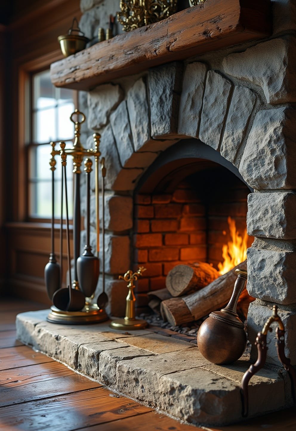 7 american colonial entryway ideas (timeless home design) 8 7) Andirons And Fire Tools