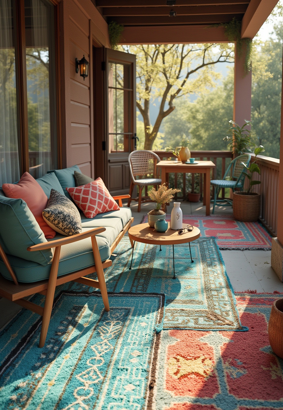 2) Colorful Outdoor Rugs